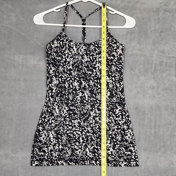 Lululemon Power Pose Tank Light Support For A/B Cup Chirasu Black White Size 2 - Picture 10 of 10